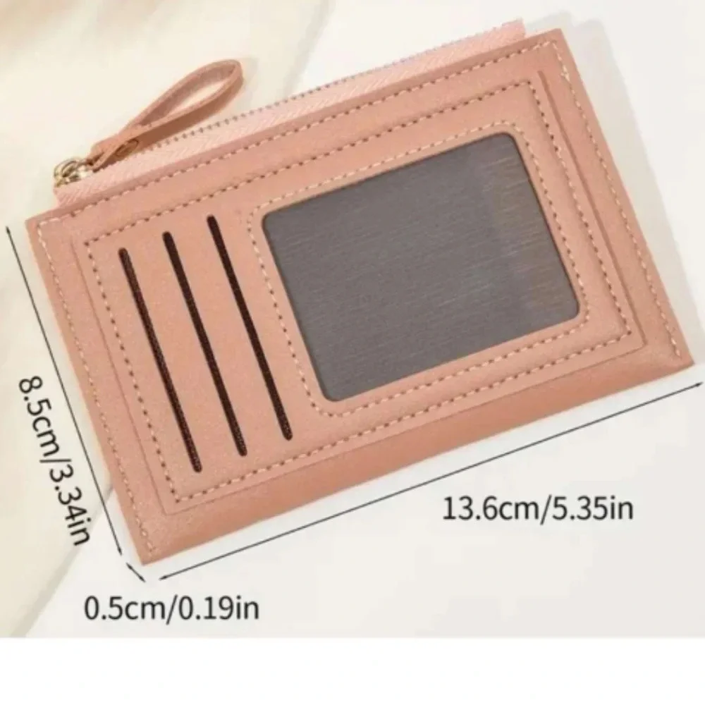 Slim Compact PU Leather Credit Card Coin Purse Wallet-NIP - Picture 4 of 4